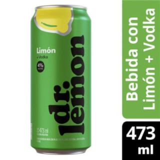 Dr lemon limon +  vodka lata 473 cc.
